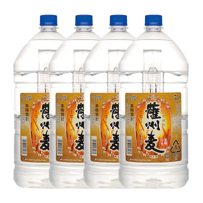 ☆大容量☆本格麦焼酎「薩州麦」(計20L・5L×4本)！本格麦焼酎飲みごたえたっぷりセット 麦焼酎 焼酎 【00-003-44】