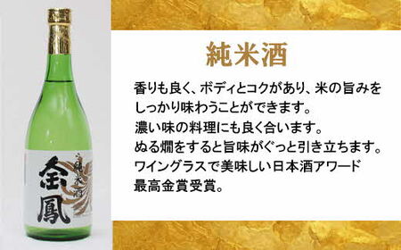 金鳳 純米吟醸・純米酒 720mlセット【日本酒 地酒 お酒 アルコール 酒 ご自宅用 コク フルーティー 甘み 美味しい おいしい 旨味 純米 セット 飲み比べ 島根県 安来市】