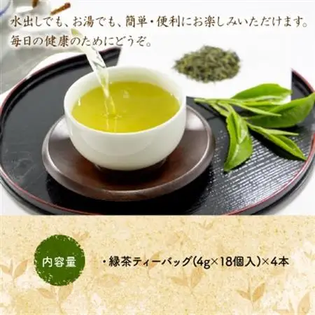 お茶で健康一番!知覧厳選緑茶ティーバッグ4本セット【1185829】