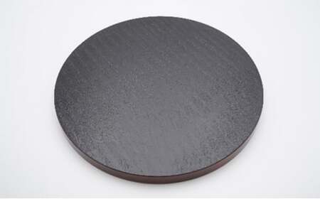 丸盆10 青海波彫入 黒 雑貨 日用品 工芸品  FAD-1233