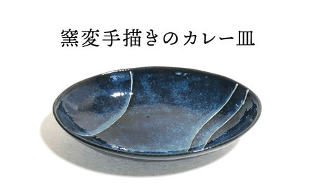 【美濃焼】青の時代 カレー皿 2点 セット【山正各務陶器】535107 食器 プレート 皿 鉢 ボウル カレー皿 パスタ皿 青 ブルー ネイビー ギフト 送料無料[MFW006]