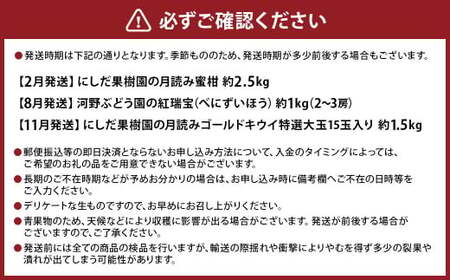 【年3回定期便】熊本の果樹園こだわりフルーツ定期便