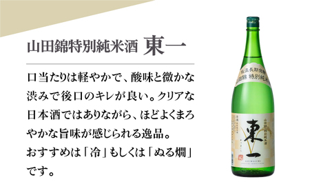 【The SAGA認定酒】山田錦特別純米酒「東一」 720ml×1本 【白木酒店】[HAQ042]日本酒