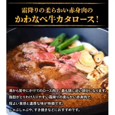 かわなべ牛カタロース450g【配送不可地域：離島】【1185836】