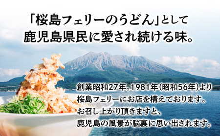 桜島フェリー名物 てんこ盛り ごぼ天うどん 4食セット K244-001_01 冷凍