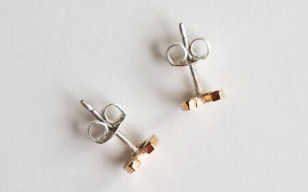 馬蹄ピアス 14kgf ×シルバー925 [BIBP011] シルバーピアス