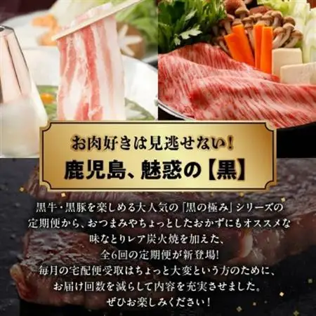 【発送月固定定期便】黒の極定期便2全6回【配送不可地域：離島】【4014692】