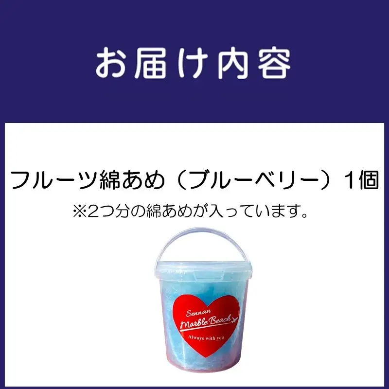果物でつくった綿あめ ブルーベリー【配送不可地域：北海道・沖縄・離島】【088E-006】