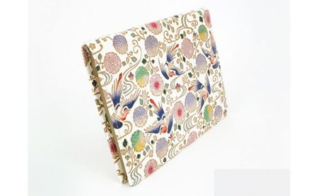 【文庫屋大関】パーソナルホルダー　花鳥【皮革工芸品】 民芸品 雑貨 日用品 ファイル 多用途 牛革 