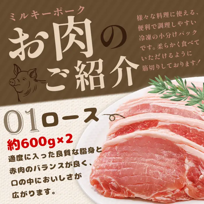 【★高評価レビュー獲得！】北海道中標津産 ミルキーポークたっぷりセット（計7.2kg） ロース 肩ロース ウデ  バラ モモ 豚肉 肉 お肉 ポーク お取り寄せ ふるさと納税 北海道 中標津町【1500402】