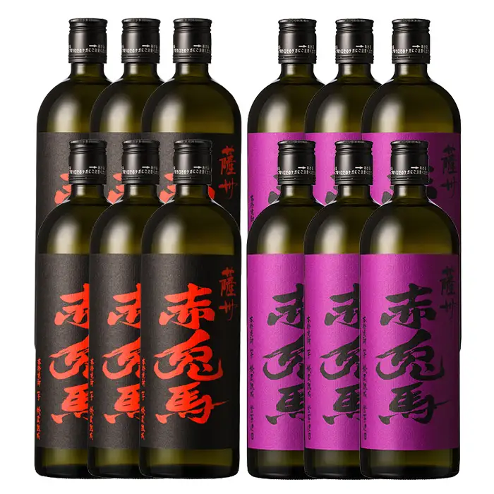 プレミアム芋焼酎「赤兎馬」「赤兎馬紫」セット(合計12本・720ml×各6本) 【00-003-48】