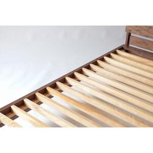 旭川家具 MUKU工房オリジナル ムク ベッド シングル ウォールナット 【 国産 無垢 インテリア 木製 ナチュラル すのこ シングルベッド ベッドフレーム 寝室 北海道 】 _02930