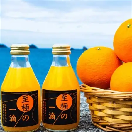【無添加】田村みかんの新鮮100%ジュース「至極の一滴」180ml×12本入り(日高町)【1406580】