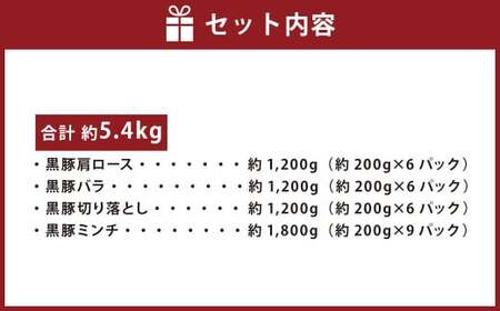 DS-909 鹿児島県産黒豚 4種詰合せセット(約5.4kg)