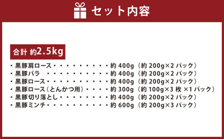 BS-620 鹿児島県産黒豚 6種詰合せ(約2.5kg)