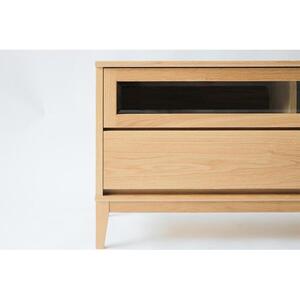 旭川家具 MUKU工房オリジナル ムク TVボード 120 ナラ 【 国産 無垢 インテリア 木製 収納 ナチュラル テレビボード テレビ台 ローボード AVボード リビング 北海道 】 _03237