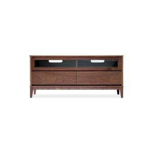 旭川家具 MUKU工房オリジナル ムク TVボード 120 ウォールナット 【 国産 無垢 インテリア 木製 収納 ナチュラル テレビボード テレビ台 ローボード AVボード リビング 北海道 】 _03239