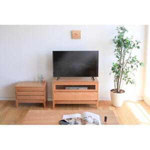 旭川家具 MUKU工房オリジナル ムク TVボード 90 チェリー 【 国産 無垢 インテリア 木製 収納 ナチュラル テレビボード テレビ台 ローボード AVボード リビング 北海道 】 _03241