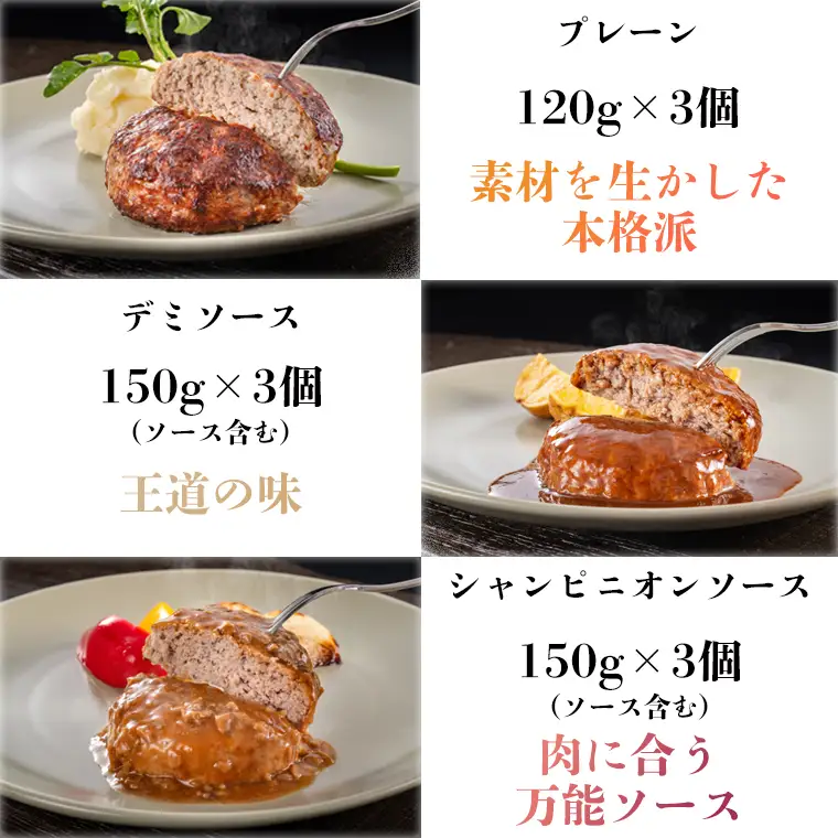 K2319 梅山豚のハンバーグ ３種セット