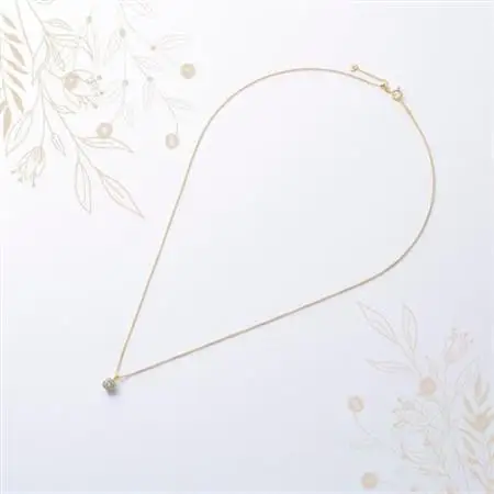 K18最上等級【Dカラー】大粒ダイヤモンドネックレス 0.3ct UP【配送不可地域：沖縄県】【1469143】