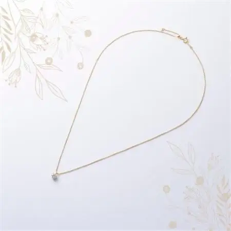 K18最上等級【Dカラー】大粒ダイヤモンドネックレス 0.3ct UP 爪留め【配送不可地域：沖縄県】【1469146】