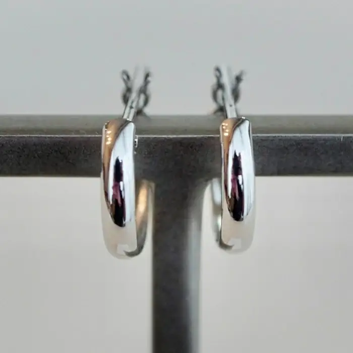 Pt900 プラチナ 地金 フープピアス(直径10mm) 保証書付 KO-0011 SWAD005