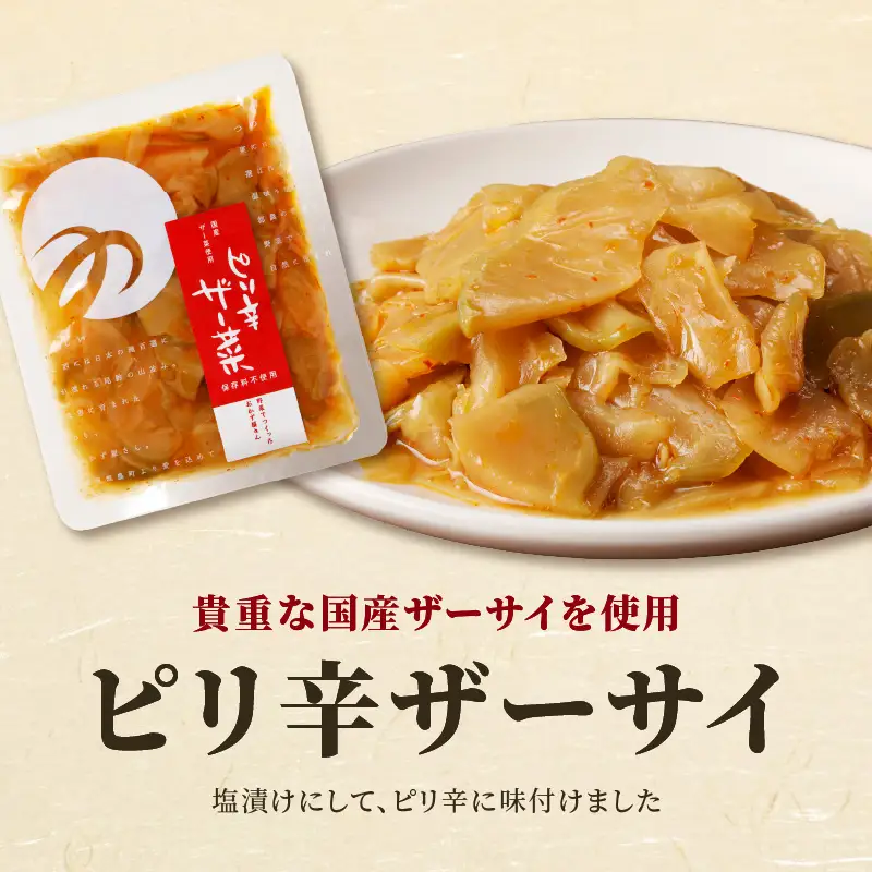 ＼ポスト投函／ピリ辛ザーサイ100g つけもの おかず 野菜 加工品 国産_T037-0045