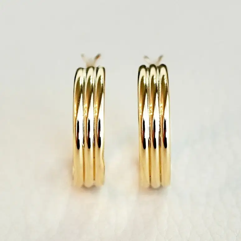 K18 イエローゴールド 地金 フープピアス(直径20mm) 保証書付 KO-0009 SWAD003