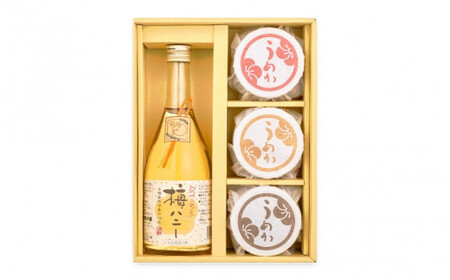 梅ハニーと梅干のセット【梅ハニー590g・うすじお味梅・はちみつ梅・かつお梅（各135g）】 / 紀州南高梅 梅果汁 炭酸割り うす塩 詰め合わせ 贈答品 和歌山 田辺市 【umk011】