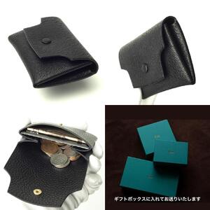 コインケース 茶利八方革 本革 手縫い
