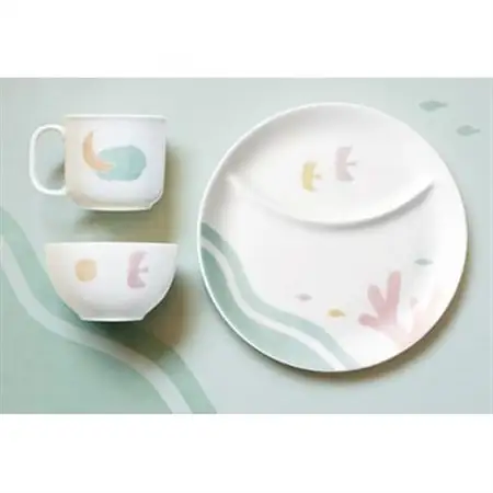 【NIKKO】子供食器　はじめて3点セット「リントゥ」《ニッコー食器》(8090-KS03)_雑貨・日用品 ベビー用品    雑貨・日用品 皿・椀 食器 _【1381387】