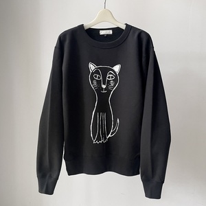 CAT SWEATSHIRT【LLサイズ／BLACK】 [h125]