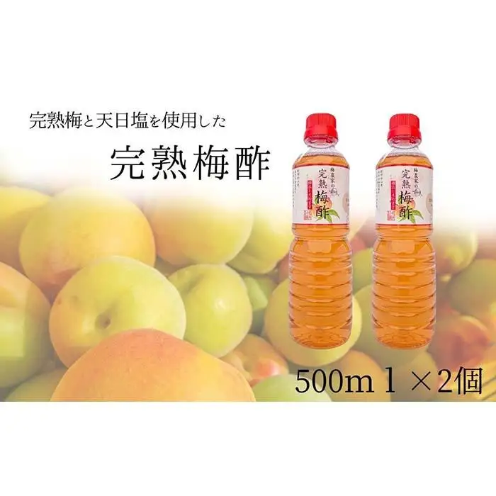 無添加 梅酢 500ml×2本 梅と天日塩だけ 農家の手作り完熟梅酢  調味料