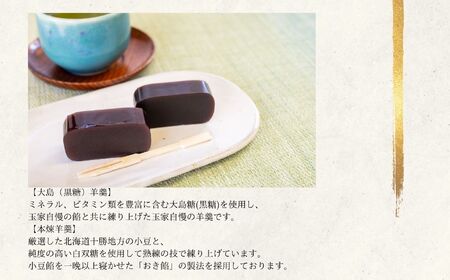 羊羹 大島（黒糖）羊羹と本煉羊羹 2本入 羊羹 和菓子【株式会社玉家玉振堂】