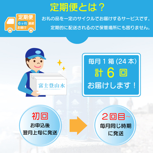 ［定期便６ヶ月］ミネラルウォーター 「富士登山水」 500ml×24本入 酸素ナノバブル 水 バナジウム 富士山 登山サポート飲料水 富士山の伏流水 ミネラルウォーター バナジウム 富士山 酸素ナノバブル ナノスイカンパニー 富士市 飲料水 [sf025-003]