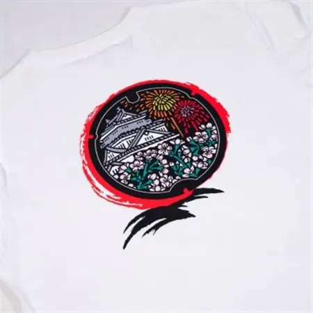 岡崎市 マンホールTシャツ 白 Lサイズ【1473516】