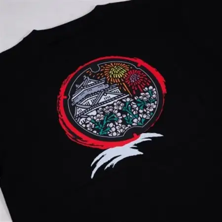 岡崎市 マンホールTシャツ 黒 Mサイズ【1473527】