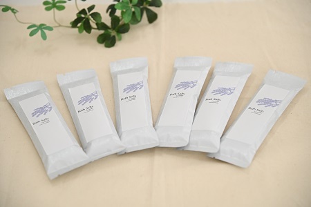 京丹波産ラベンダー バスソルト 50g 6個セット 入浴剤 京都 国産 植物エキス スキンケア ボディケア リラックス ラベンダー [010SNT001]