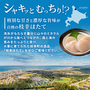 プロも認めるオホーツクブランド「枝幸ほたて」冷凍貝柱1kg（3Sサイズ：41粒～50粒）枝幸漁協 【 刺身 魚介 帆立 超目玉 魚貝類 貝類 海の幸 枝幸産 つまみ 肴 お酒のお供 お酒のあて 北海道 オホーツク 枝幸 】
