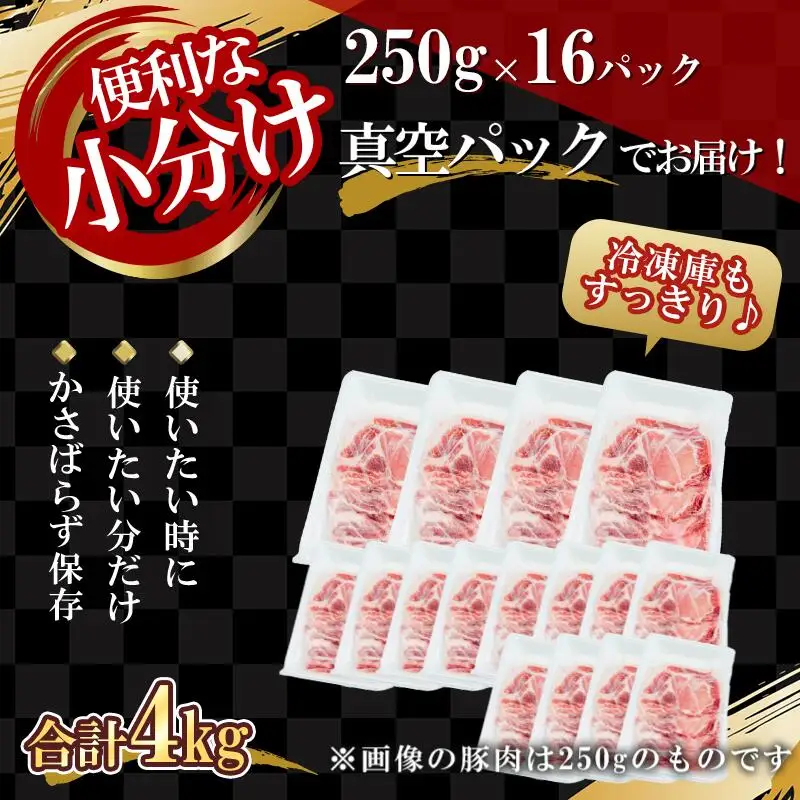 【農場直送】真空パック　北海道産　北島ワインポーク　ローススライス 4kg 【小分け】【余市のブランド豚肉】　ワインで育てた豚　余市産豚肉　北海道産豚肉　国産豚肉　小分け豚肉　安心安全豚肉 北島豚 _Y067-0114