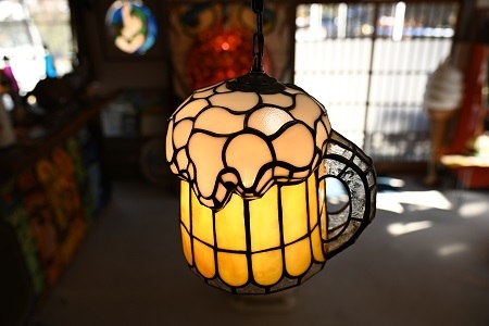ステンドグラス ランプ 《 生ビールタイプ 》 照明器具一式 インテリア 立体 LED ステンドグラスフィギュア [530JL001]