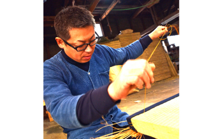畳製作技能、日本一に輝いた加美町の畳職人が作る畳和雑貨/本継ぎ手縫い茣蓙と畳コースターのセット [佐々木畳工業 宮城県 加美町 44581400]茣蓙 ござ ゴザ コースター い草 手作り 44581400