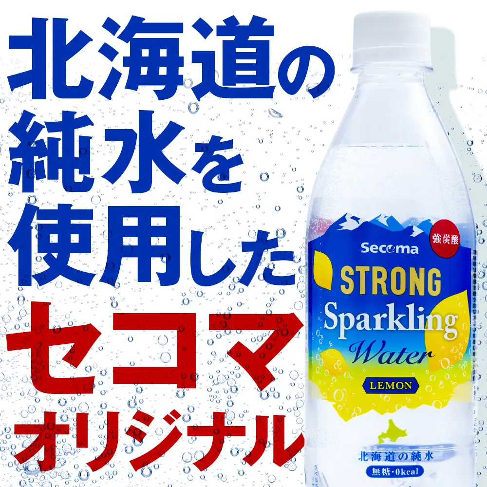 【定期便6ヵ月】セコマ レモン 強炭酸水 500ml 24本 1ケース 北海道 千歳製造