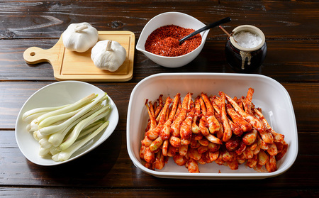 島らっきょう【久ー韓】沖縄初！韓国本場味「島らっきょうキムチ」4パック キムチ