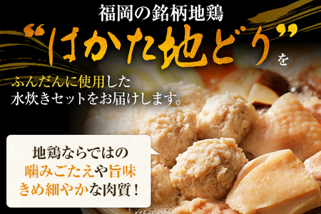福岡限定！はかた地どり水炊きセット 3～4人前 お取り寄せグルメ お取り寄せ 福岡 お土産 九州 福岡土産 取り寄せ グルメ 福岡県
