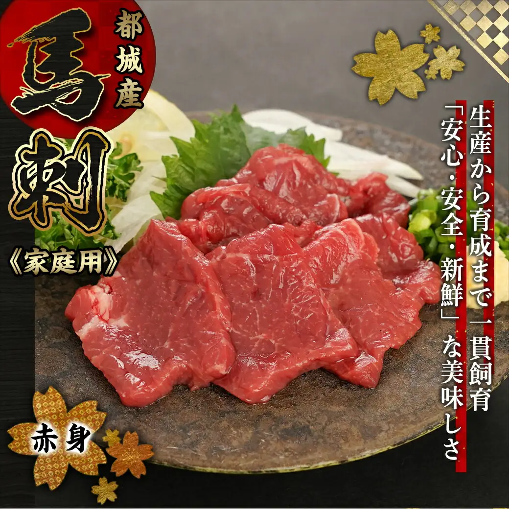≪家庭用≫馬刺し用赤身ブロック〔19-0103〕_(都城市) 都城産 馬肉 高タンパク 低カロリー 高ミネラル 低脂肪 鉄分 グリコーゲン 必須アミノ酸 ビタミンE 女性に人気