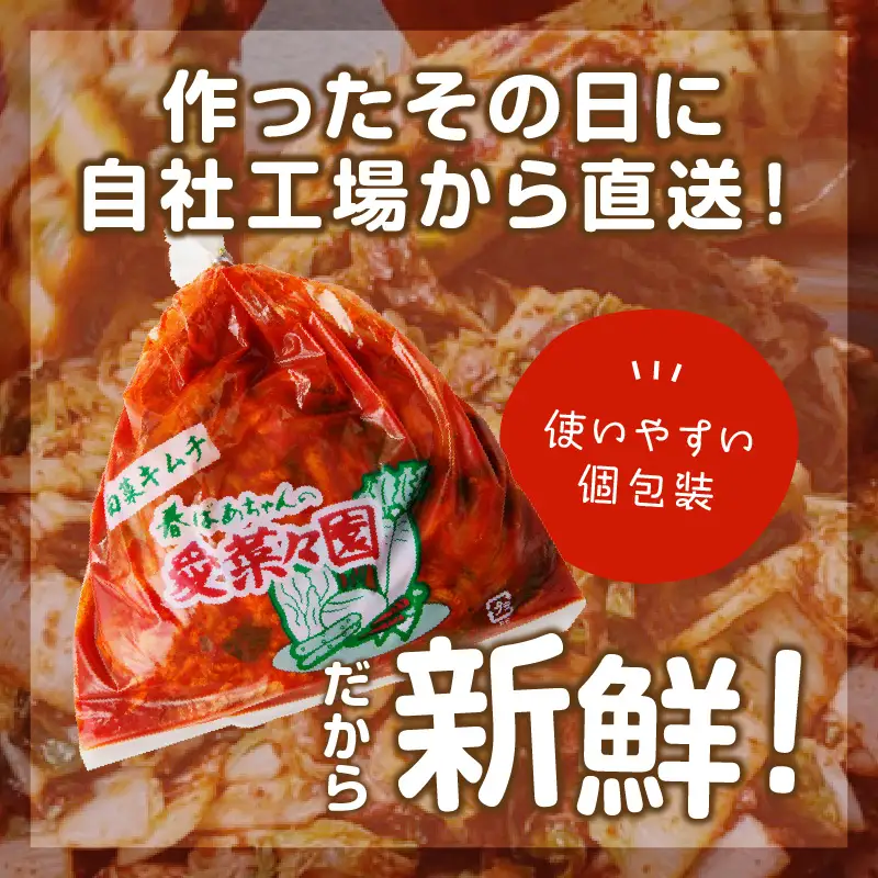 春ばあちゃんの白菜キムチ800g【A-815】