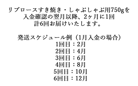 【化粧箱入 伊賀牛】 A5リブロース 750g 6回定期便コースB【dido-tkb0020】