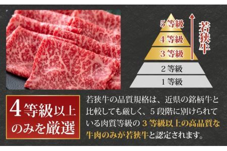 【福井のブランド牛肉】若狭牛 モモ肉 すき焼き用 270g×2パック 計540g [B-058003]