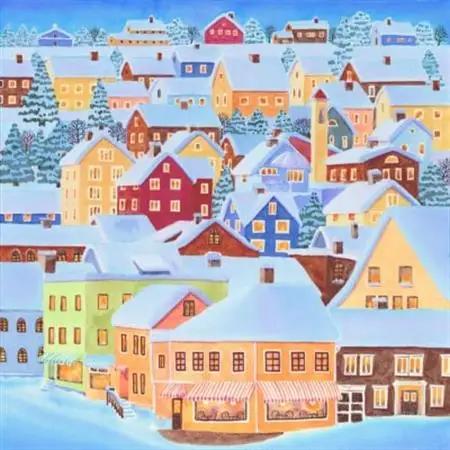 栗乃木ハルミ版画額装品「Sugar town」【1228459】